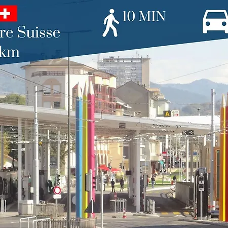 Homey Santorin - Proche Centre - Balcon Prive - Wifi Gratuit Ambilly
